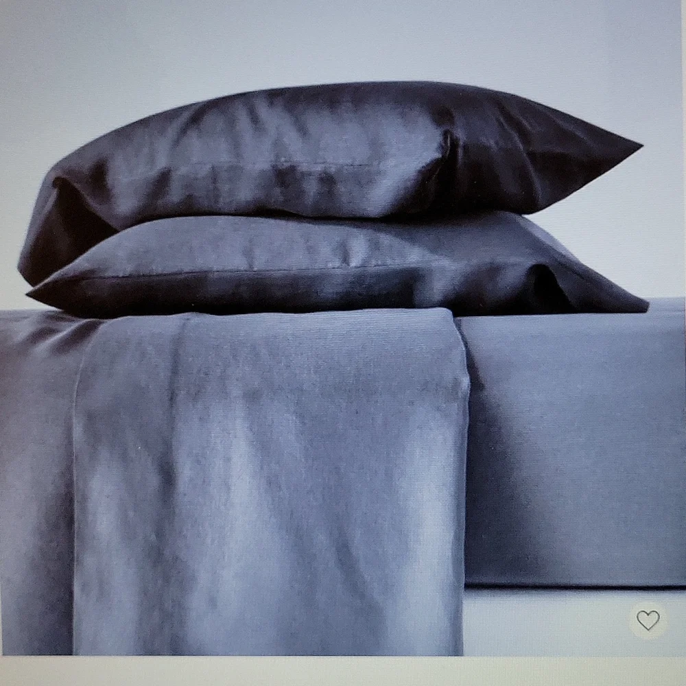 Casaluna Well-Being 100% Hemp Full Metal Gray Full 4 pc Sheet Set New in bag…